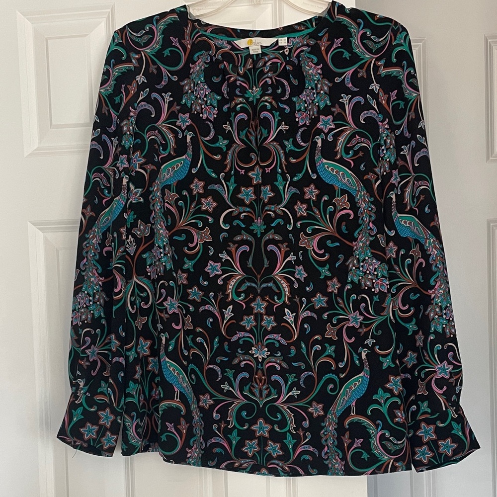 Black Floral Women's Blouse